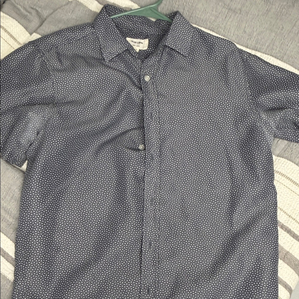 Goodfellow & Co Gray Polka Dot Shirt